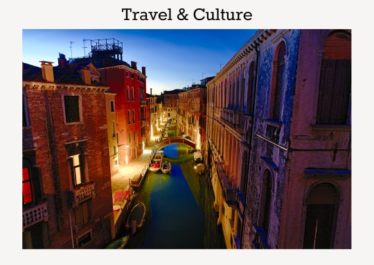 Travel & Culture